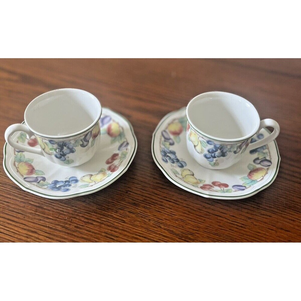 Villeroy & Boch MELINA Teacups & Saucers - Set of 2